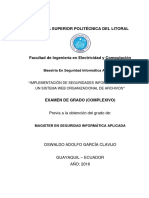 Escuela Superior Politécnica Del Litoral: Previa A La Obtención Del Grado de