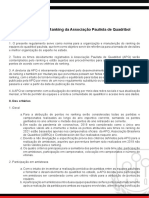 Regulamento Do Ranking Da Associação Paulista de Quadribol
