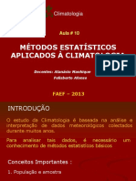 Aula11 Metodos Estatisticos Aplicados A Climatologia