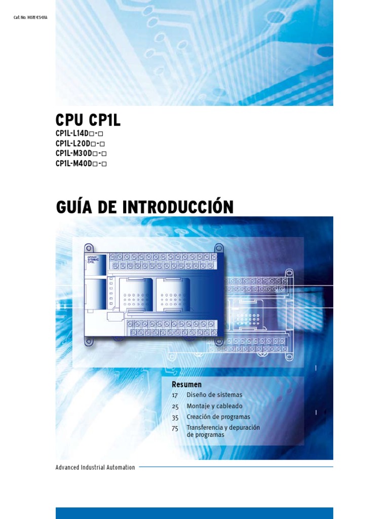Omron Guia Rápida CP1L Programación | PDF | Controlador lógico ...
