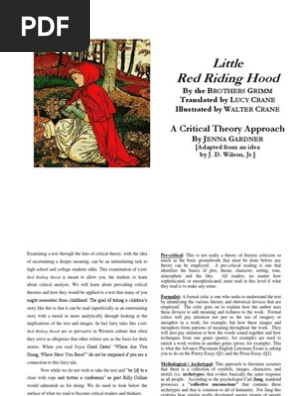 Literarycriticismthrufairytalerrh Id Little Red Riding Hood
