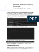 Configuración Del Entorno de Desarrollo Con Servidor Web en Visual Studio Code