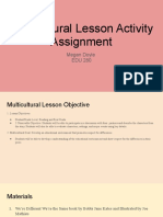 Multicultural Lesson Activity Assignment