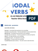 Modal Verbs: A1-A2 English Level Teacher Silvia Arcos