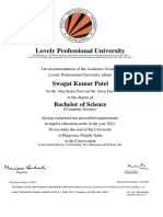 Lovely Professional University: Swagat Kumar Patel