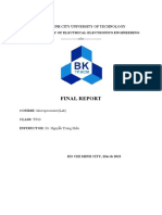 Final Report: Ho Chi Minh City University of Technology Faculty of Electrical Electronics Engineering