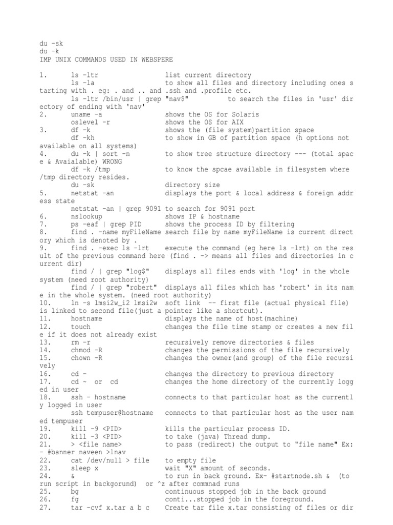 Unix Cheat Sheet | PDF