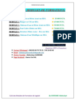 Coût Des Modules de Formations DISPONIBLES