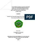 Peningkatan Prestasi Belajar Pai Materi Wudhu Melalui Metode Demonstrasi Pada Siswa Kelas II SD Negeri Pucang Kec Secang Kab Magelang Tahun 2012