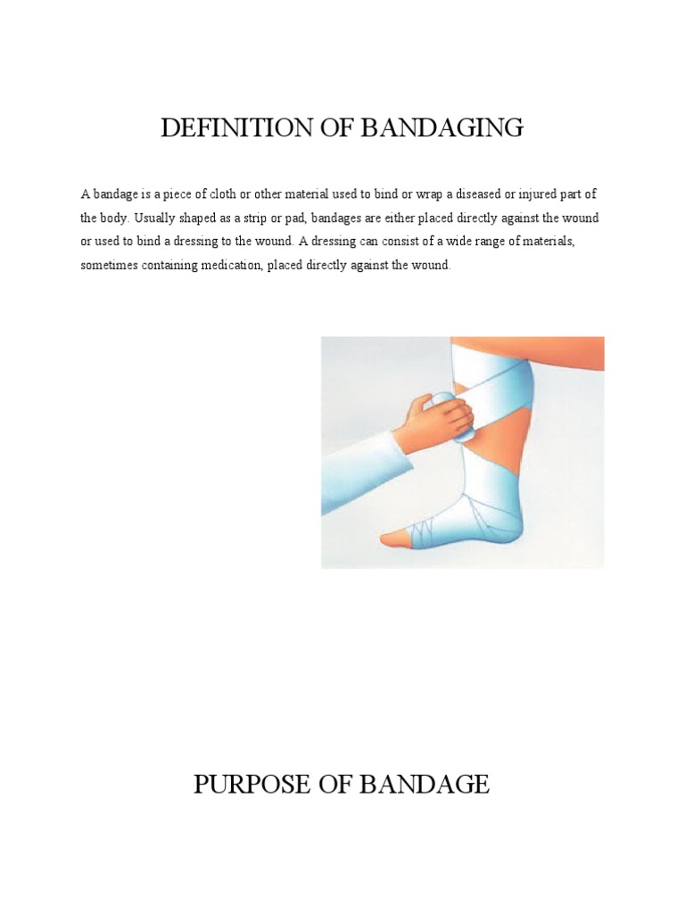 Definition of Bandaging PDF Wound