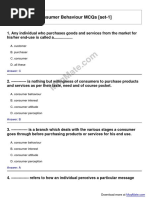 Consumer-Behaviour Solved MCQs (Set-1)