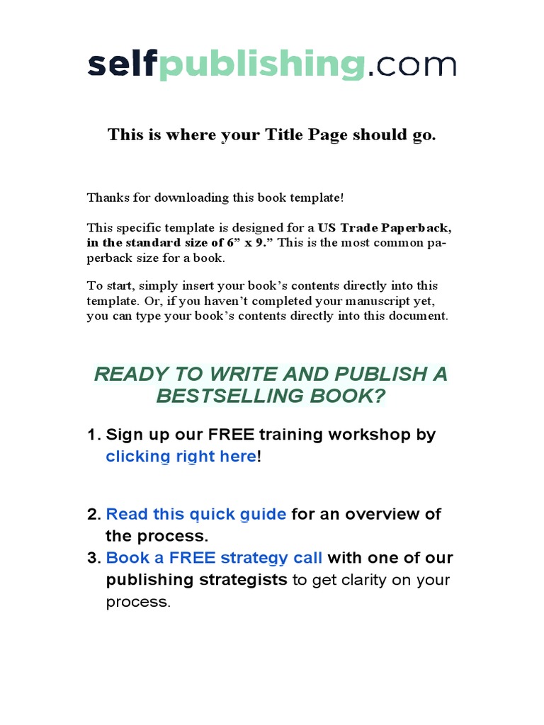 6x9-Book Template Word | PDF