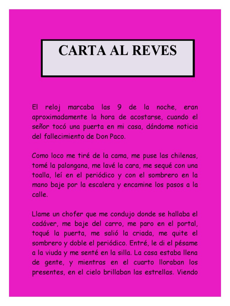 Carta Al Reves | PDF