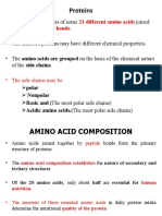 Proteins: 21 Different Amino Acids Peptide Bonds