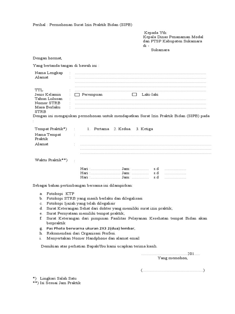 Form SIPB | PDF | Hukum | Griya & Taman