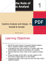 Assuming The Role of The Systems Analyst: Systems Analysis and Design, 7e Kendall & Kendall