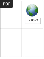 Passport Template and Country Clipart Stamps