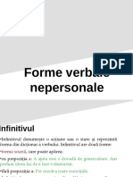 Forme Verbale Nepersonale