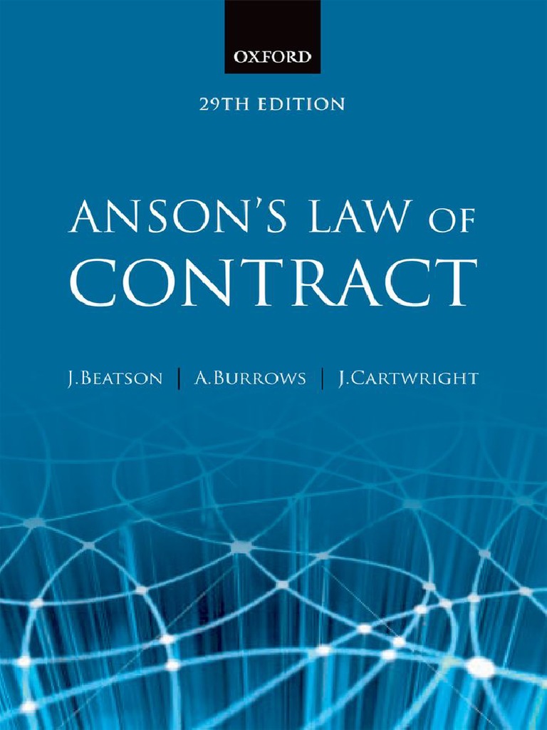 Anson S Law Of Contract 29th Edition Pdf Damages Misrepresentation