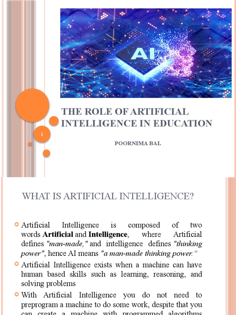 The Role of Artificial Intelligence in Education | PDF | Artificial ...