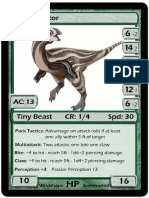 5eWildshapeCard Velociraptor