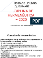 Apont. HERMENÊTICA 2020