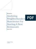 Analyzing Manchester Neighborhoods For New Restaurant Location