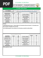 (U) Daily Activity Report: Marshall District