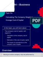 Company Cost of Capital 