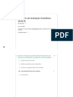 8º Exercício de Avaliação Imobiliária (Aula 8)