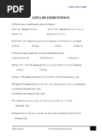 Lista de exercícios  01 linear 2
