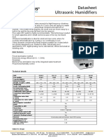 Datasheet Ultrasonic Humidifiers: Description of The Device