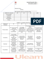 Rubric Speaking Tefl