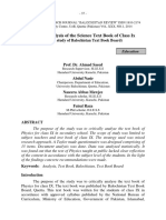 37-44 Critical Analysis of The Science Text Book of Class Ix (A Case Study of Balochistan Text Book Board), Prof. Dr. Ahmad Saeed