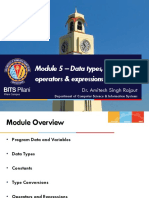 Module 5 - Data Types and Variables - CP