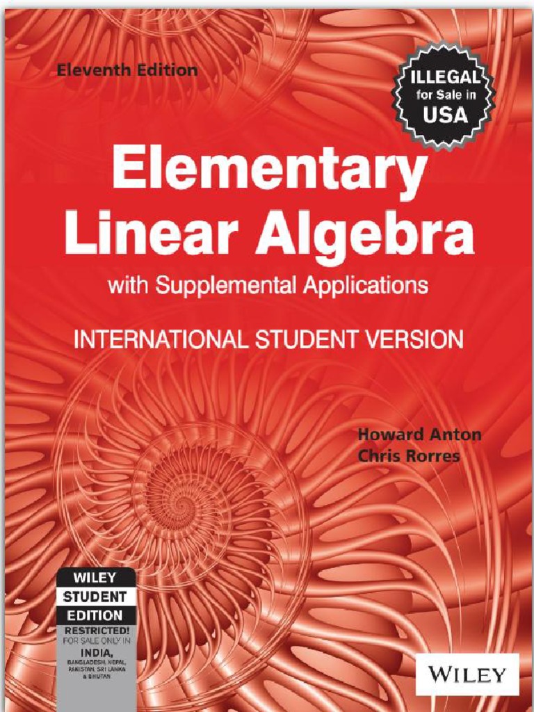 Global Edition Elementary Linear Algebra | PDF
