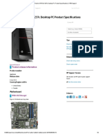 HP Pavilion HPE h8-1237c Desktop PC Product Specifications - HP® Support