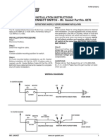 MASTER DISCONNECT SWITCH - Mr. Gasket Part No. 6276: Installation Instructions