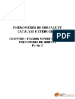 Partie 2 du Chapitre I- Phénomènes de surface et catalyse hétérogène