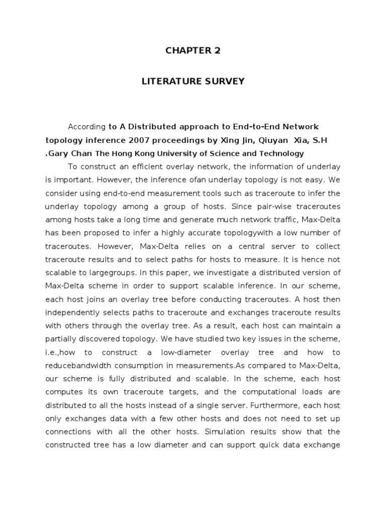 literature review computer network