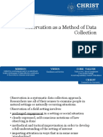 Observation As A Method of Data Collection