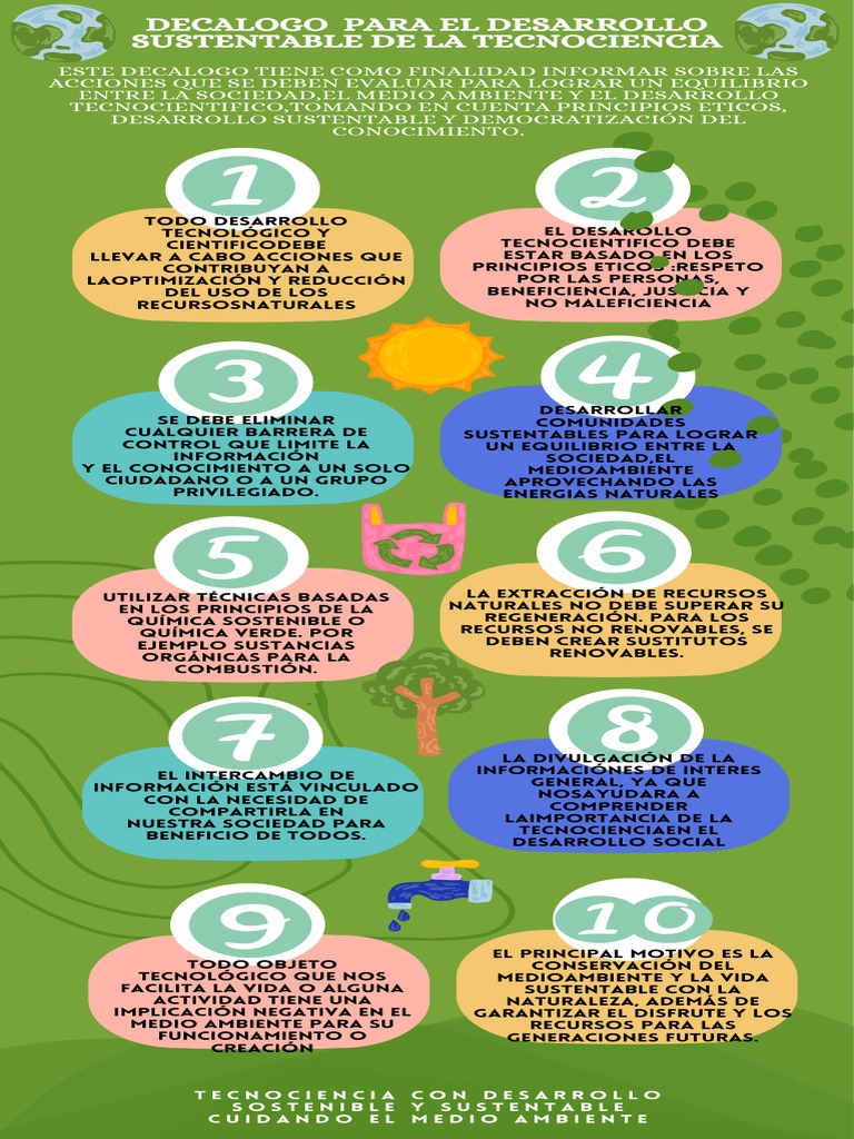 Decalogo Tecnociencia Verde Pdf Sustentabilidad Desarrollo Sostenible