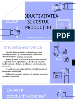 Productivitatea Și Costul Producției