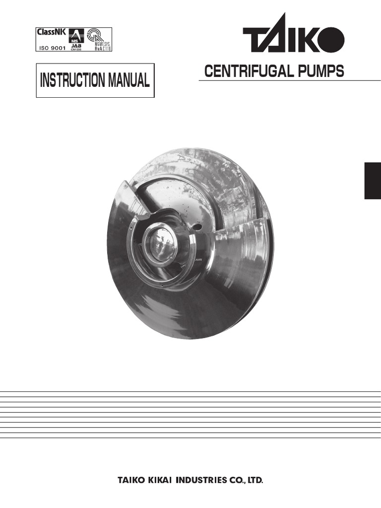 Taiko Centrifugal Pumps PDF Pump Leak