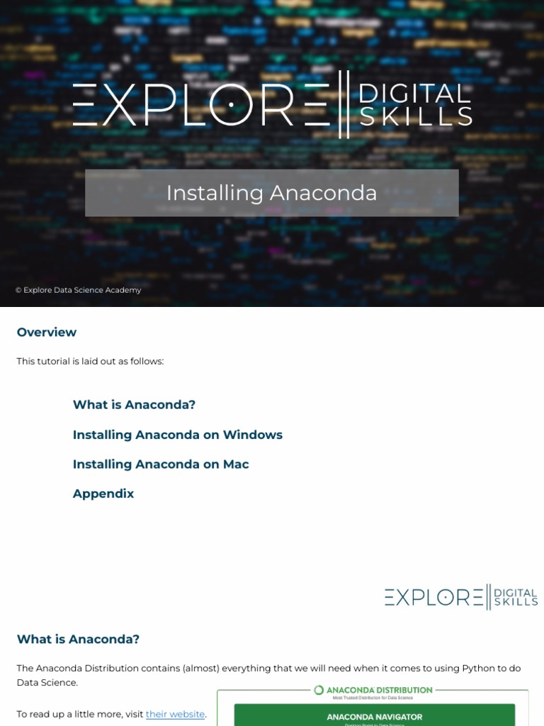 Installing Anaconda | PDF