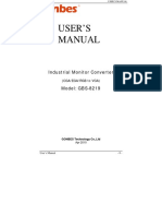 User'S Manual: Industrial Monitor Converter Model: GBS-8219