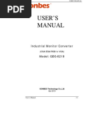 User'S Manual: Industrial Monitor Converter Model: GBS-8219