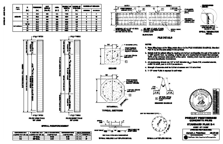 Precast Prestressed Concrete Pile Details | PDF | Deep Foundation ...