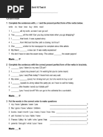 Unit 9 Progress Test A Answers | PDF | Sentence (Linguistics)