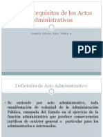 Actos y Requisitos de los Actos Administrativos